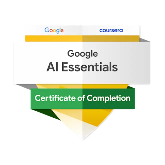 Google AI Essentials講座を修了しました。